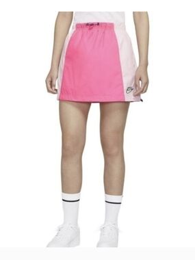 Nike Icon Clash Pink Colorblock Skirt Drawstring Size XL Tennis Pickleball